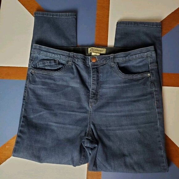 Democracy Ab Technology Skinny Ankle Jeans Women 14 Dark Wash High Rise Slimming - Picture 7 of 11